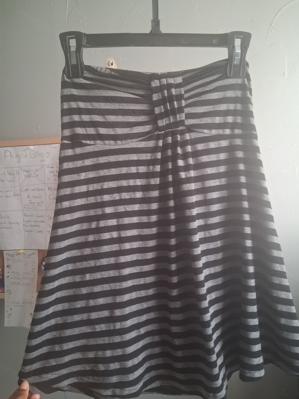 Women’s Striped TUBE TOP Tank Top - Black & Gray